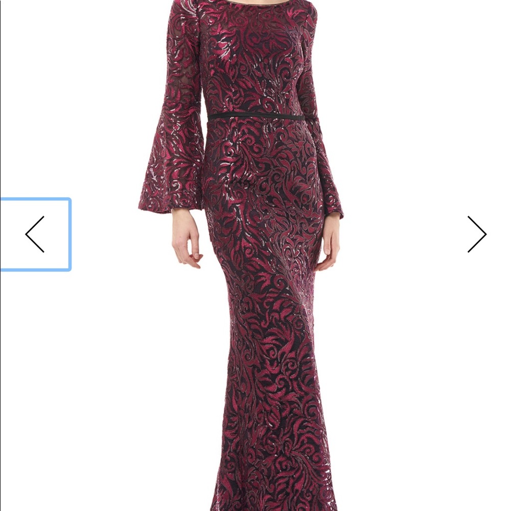 Marc valvo bell sleeve dress